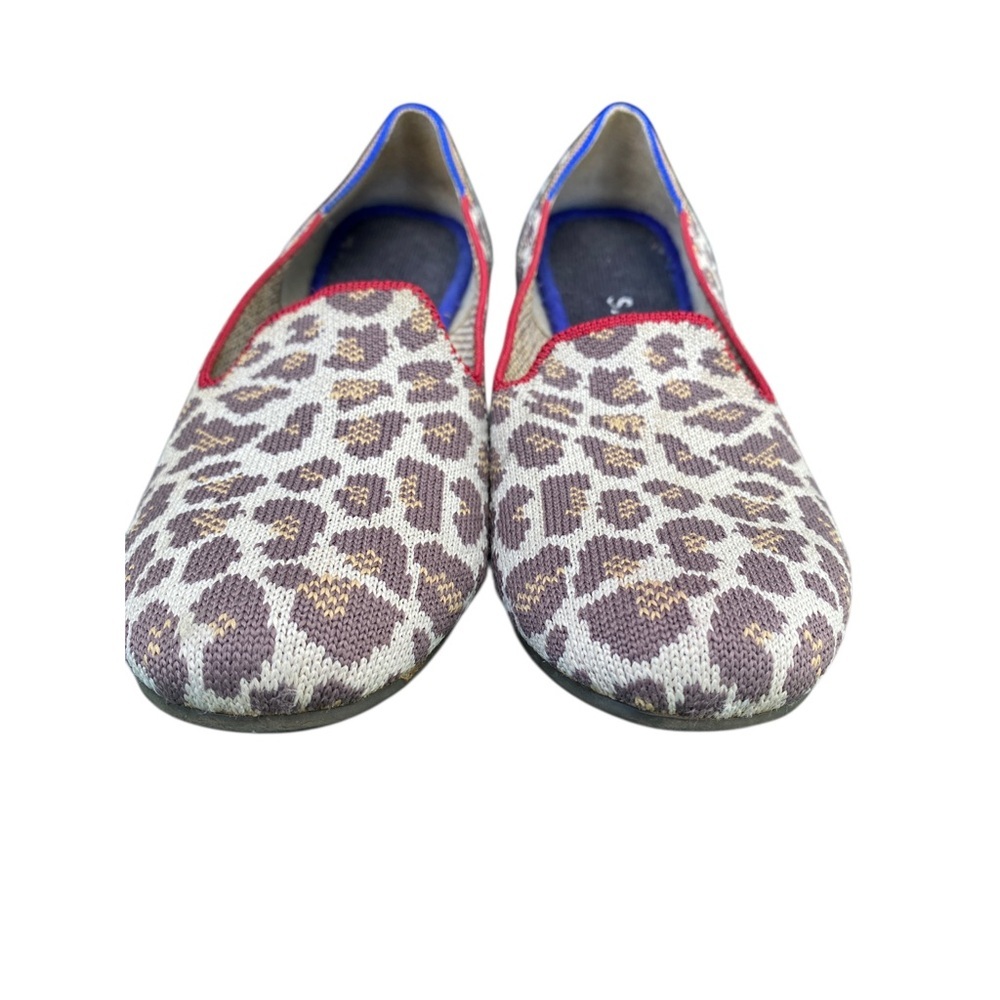 Rothy's Leopard Print Flats With Red And Blue Acc… - image 2